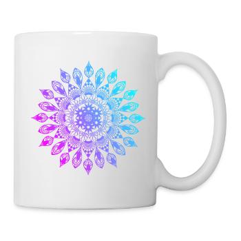 Mandala flower pink purple turquoise - Mug - white - Right