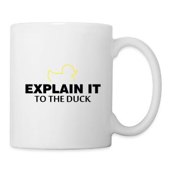 Explain it to the duck nerd programmer gift - Mug - white - Right