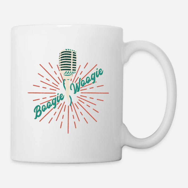 Boogie Woogie vintage microphone gift - Mug - white
