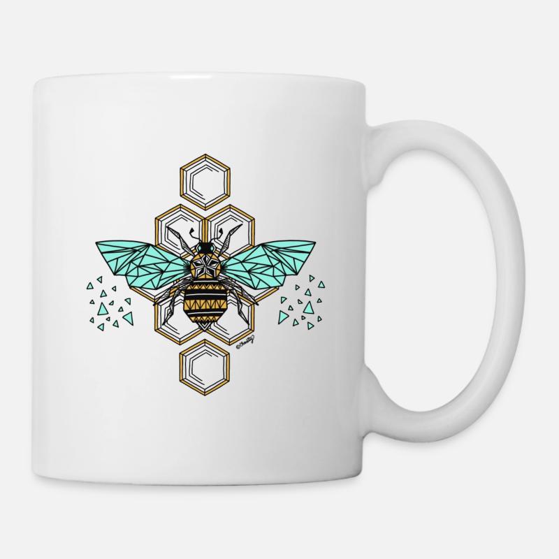 Queen B geometric - Mug blanc - blanc