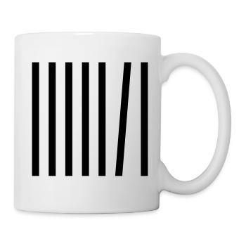 Stripes / Modisches Steifenmuster mit Störung - Tasse - Weiß - Rechts