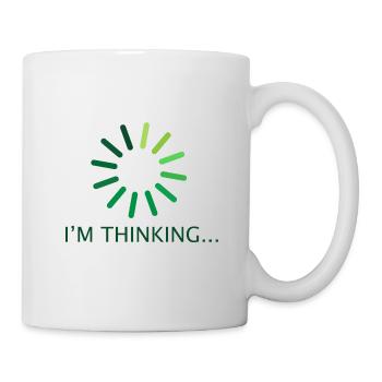 I'm thinking Geschenk Programmierer Nerd - Tasse - Weiß - Rechts