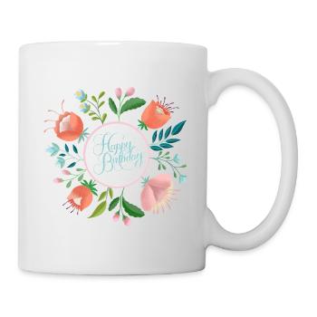 Happy Birthday - Tasse - Weiß - Rechts
