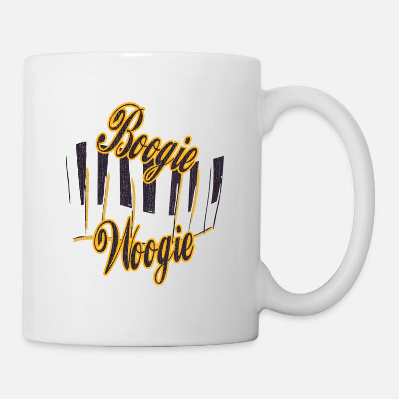 Boogie Woogie Piano Tasten Geschenk - Tasse - Weiß