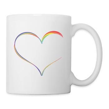 Teeshirt Cadeaux Art Coeur de pointvirgule Art - Mug blanc - blanc - Droite