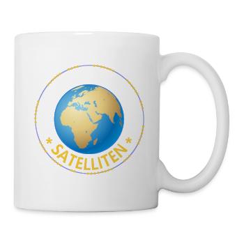 Satellite, terre - Mug blanc - blanc - Droite