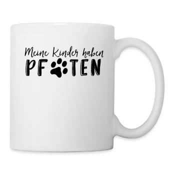 Meine Kinder haben Pfoten - Tasse - Weiß - Rechts