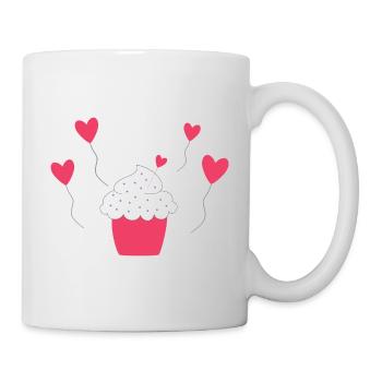 Cupcake - Tasse - Weiß - Rechts