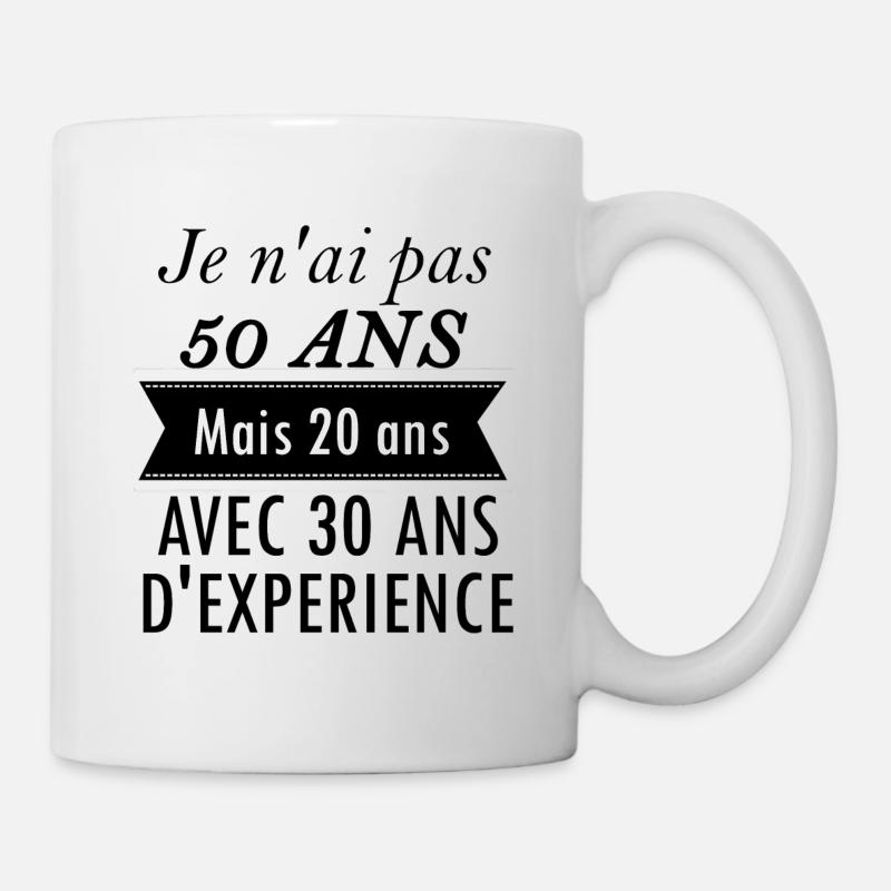 Cadeau anniversaire 50 ans - Mug blanc - blanc