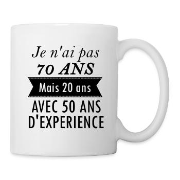 Cadeau anniversaire 70 ans - Mug blanc - blanc - Droite