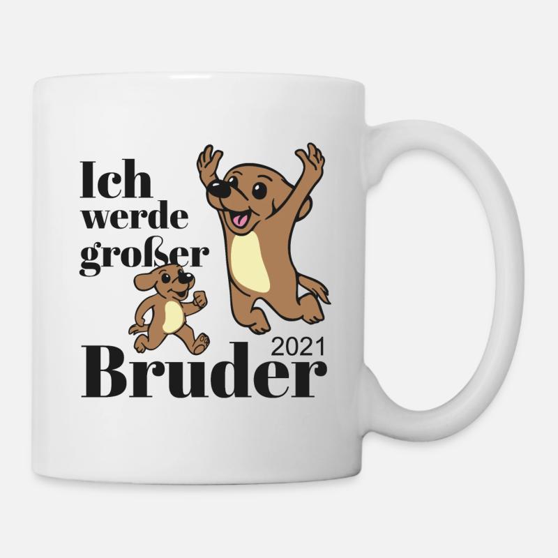 Ich werde grosser Bruder 2021 - Tasse - Weiß