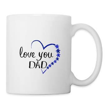 Vatertag Papatag Dadday Dad ich liebe Papa Daddy - Tasse - Weiß - Rechts