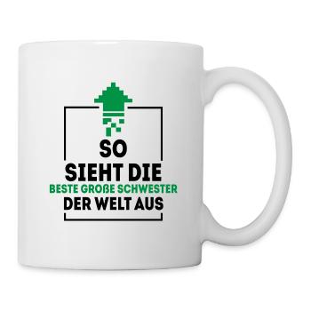 So sieht die beste Große Schwester der Welt aus - Tasse - Weiß - Rechts