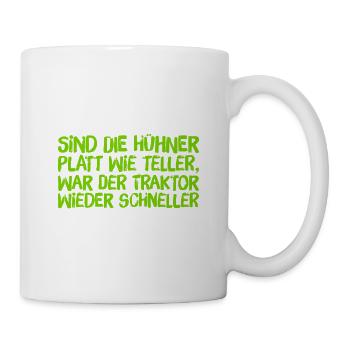 der schnelle Traktor - Tasse - Weiß - Rechts