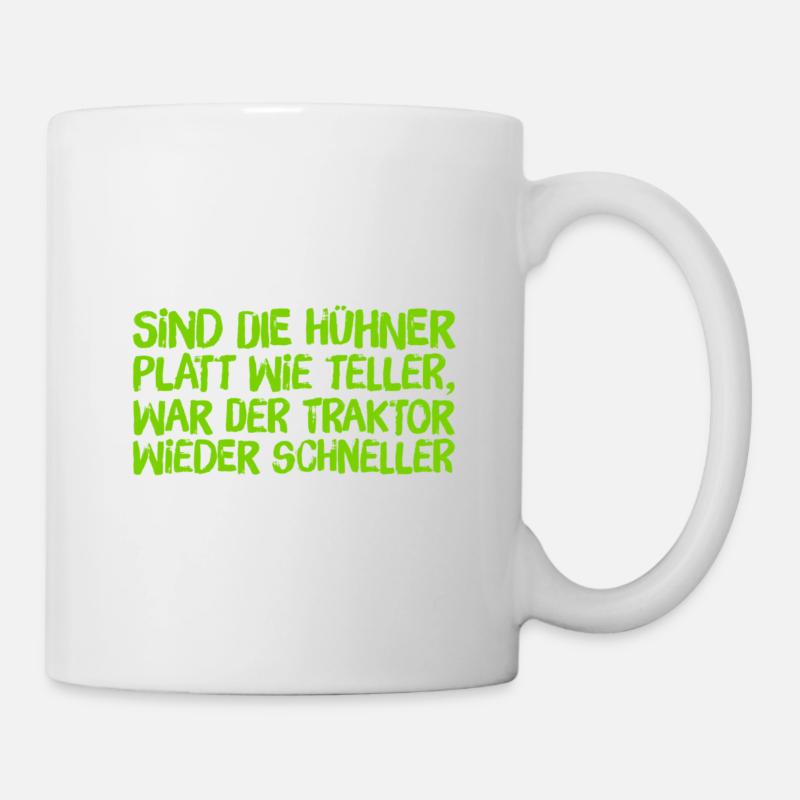 der schnelle Traktor - Tasse - Weiß