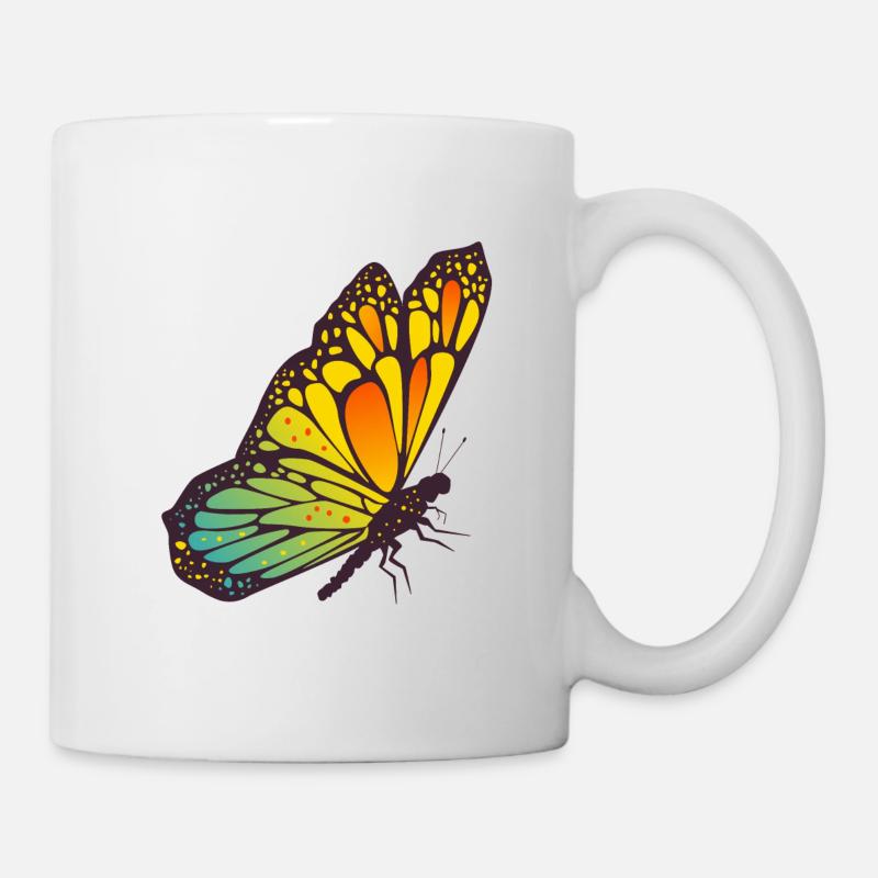 Schmetterling - Tasse - Weiß