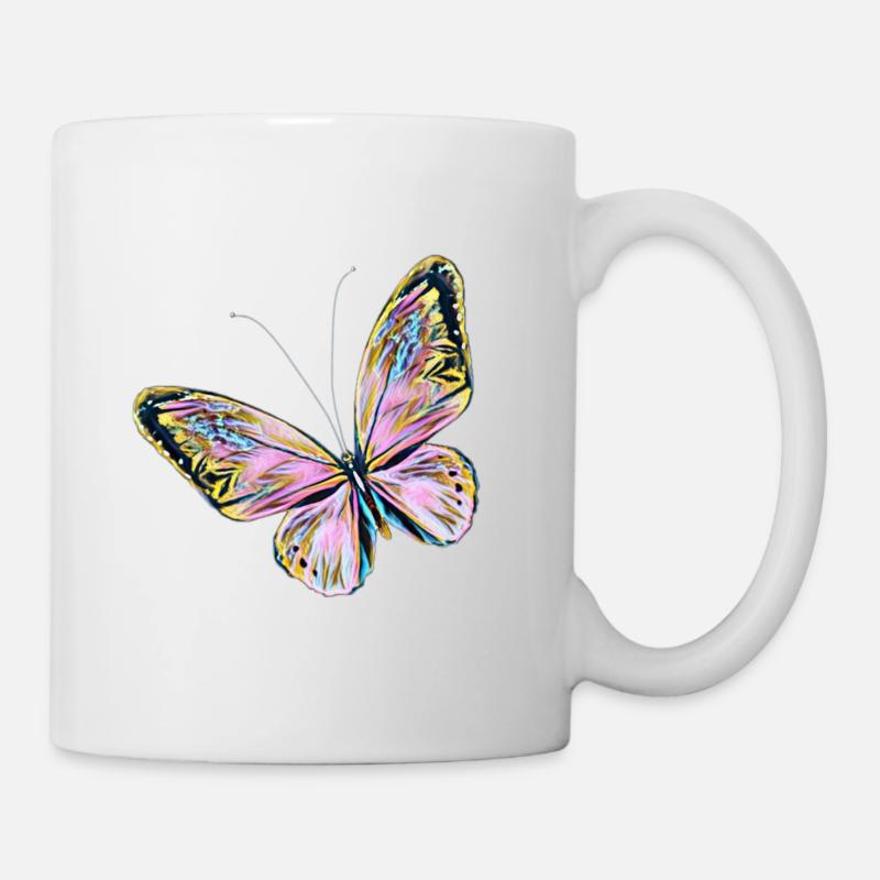 papillon - Mug blanc - blanc