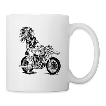 Chopper Indianer Badass Design - Tasse - Weiß - Rechts