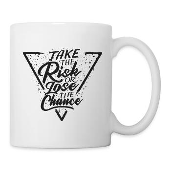 Prenez le risque ou perdez la chance - sombre - Mug blanc - blanc - Droite