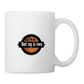 best cop in town - Tasse - Weiß - Rechts