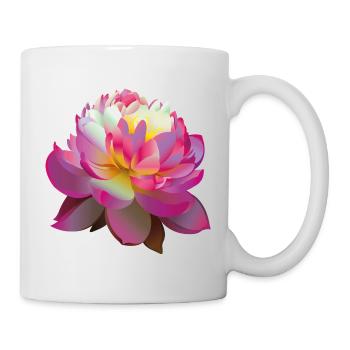 Schöne rosa Lotusblume - Tasse - Weiß - Rechts