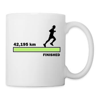 42.195 km finished - Mug - white - Right