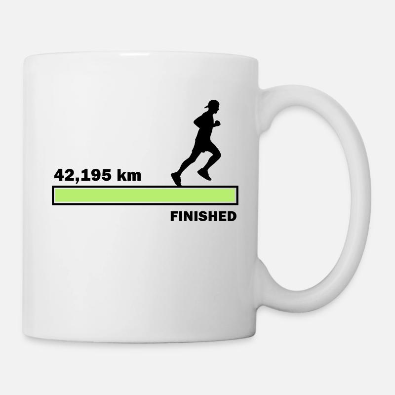 42,195 km finished - Tasse - Weiß