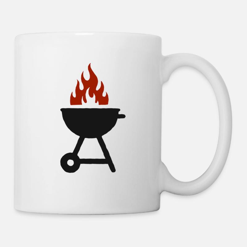 Grillades au barbecue - Mug blanc - blanc