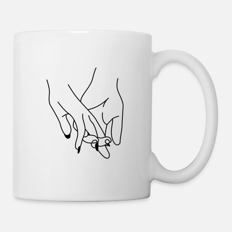mains - Mug blanc - blanc