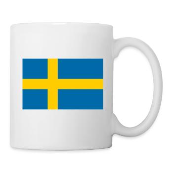 Drapeau suédois de la Suède - Mug blanc - blanc - Droite