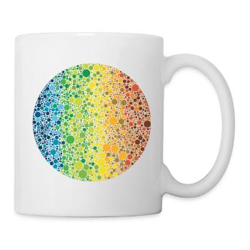 Sphère: composition des points en couleur - Mug blanc - blanc - Droite