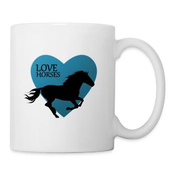 Horse Horse Riding Equestrian Pony Western - Mug - white - Right