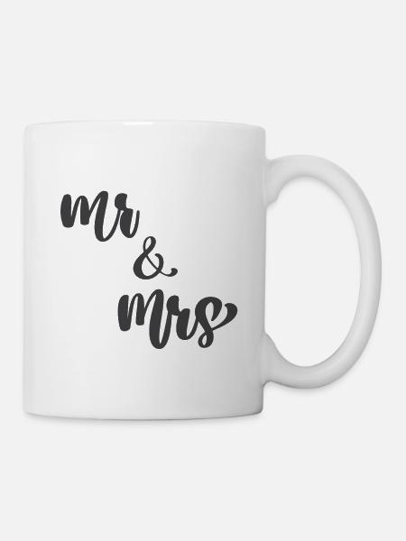 Mr and Mrs, verheiratet, mister and misses - Tasse - Weiß