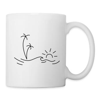 Palmen - Tasse - Weiß - Rechts