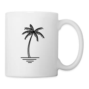 Palme - Tasse - Weiß - Rechts