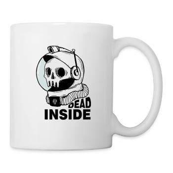 Astronaut Totenkopf Dead Inside - Tasse - Weiß - Rechts