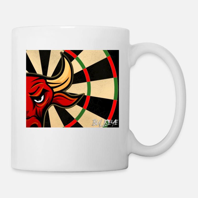 Bulls Eye Dart - Tasse - Weiß