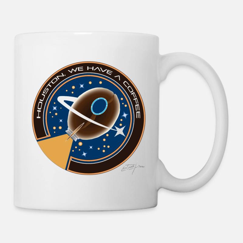 D19 Houston nous avons un café - Mug blanc - blanc
