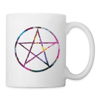 Pentagramm Paint - Tasse - Weiß - Rechts