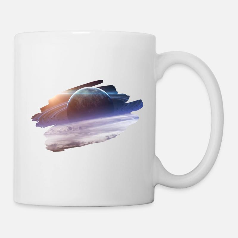 planète dans l'espace space - Mug blanc - blanc