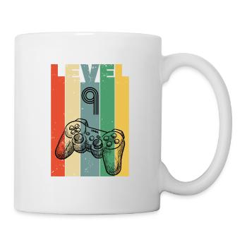 Pari cadeau joueur de niveau 9 - Mug blanc - blanc - Droite