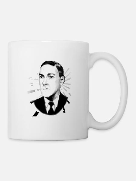 H.P. Lovecraft digital painting remixed - Tasse - Weiß