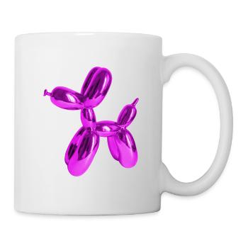 Ballon Pink Hund | Hundeliebhaber Hundebesitzer - Tasse - Weiß - Rechts