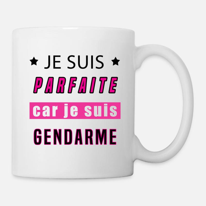 Je suis parfaite car je suis gendarme - Mug blanc - blanc