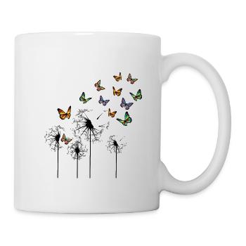 Pusteblume and butterflies - Mug - white - Right