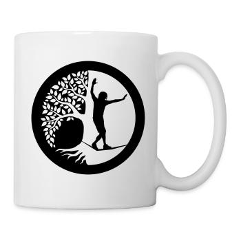 Cool slackline tree of life yin yang - Mug - white - Right