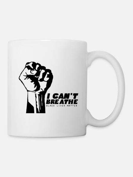 I cant breathe - Black lives Matter - Mug - white