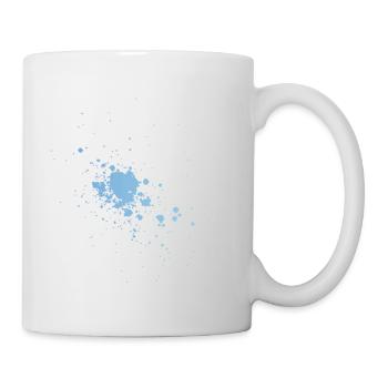Farbe Klecks Spritzer Maler Geschenk Bunt Art Idee - Tasse - Weiß - Rechts