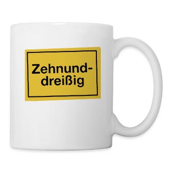 40. Geburtstag - Tasse - Weiß - Rechts