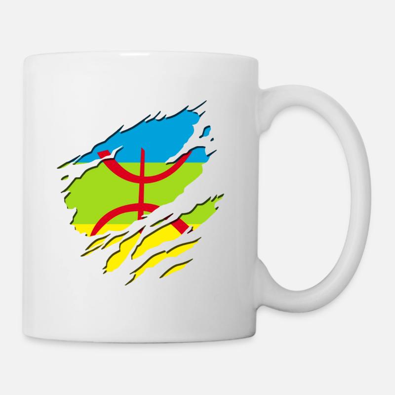 Amazigh flag (Amazigh inside) - Mug blanc - blanc